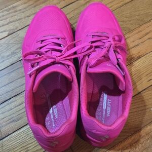 Skechers Women's Bright Pink Lace-Up Sneakers